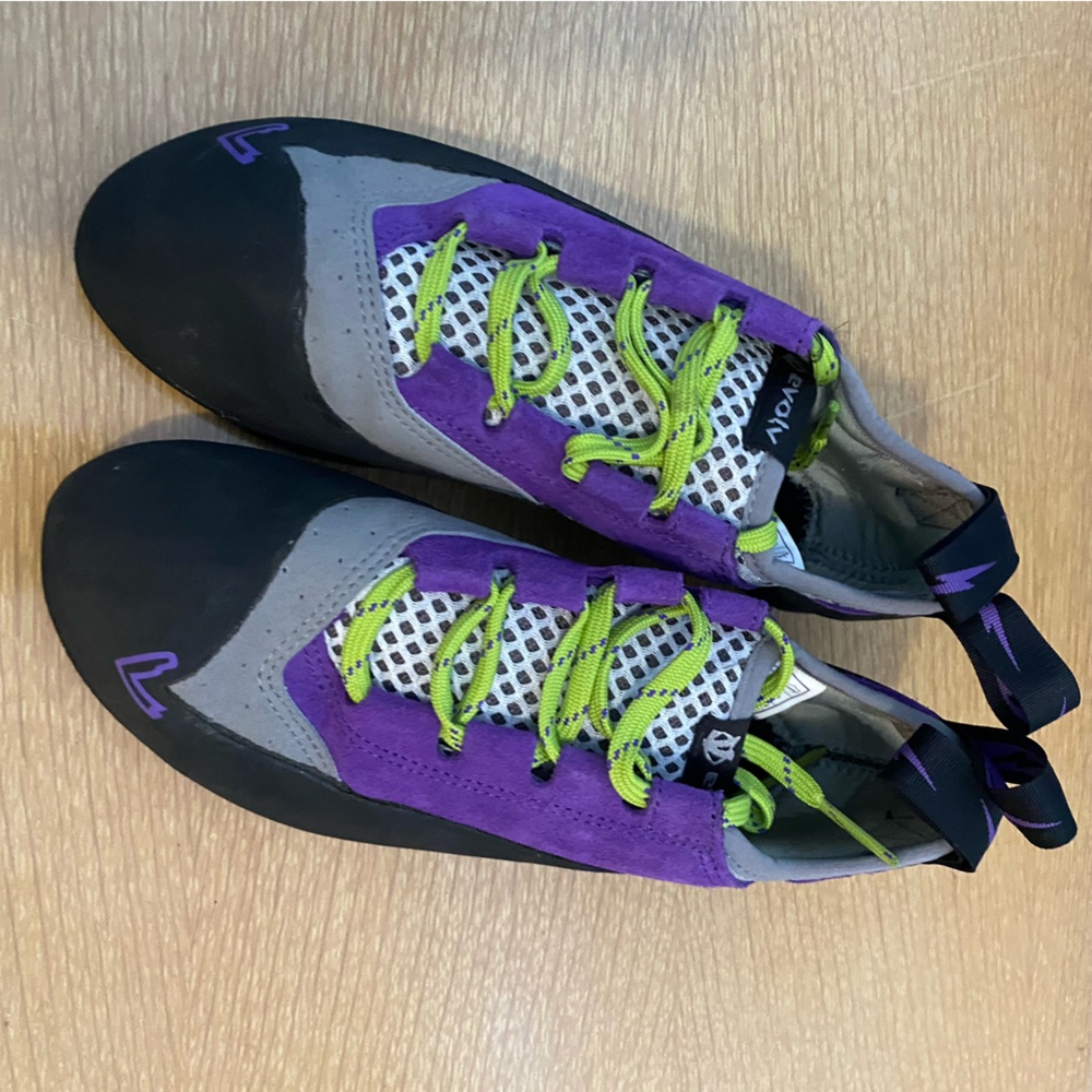Women’s Evolv climbing shoes, size 9